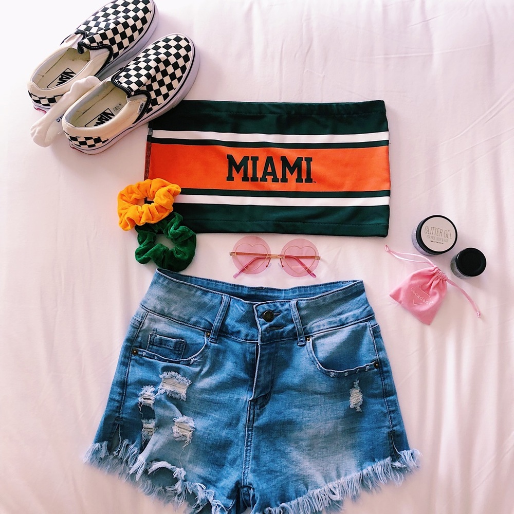 University of Miami tube top